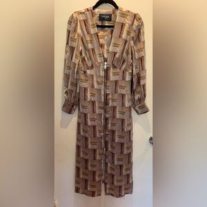 Lost Daze 100% Silk dress size 2 Crying Room pattern
